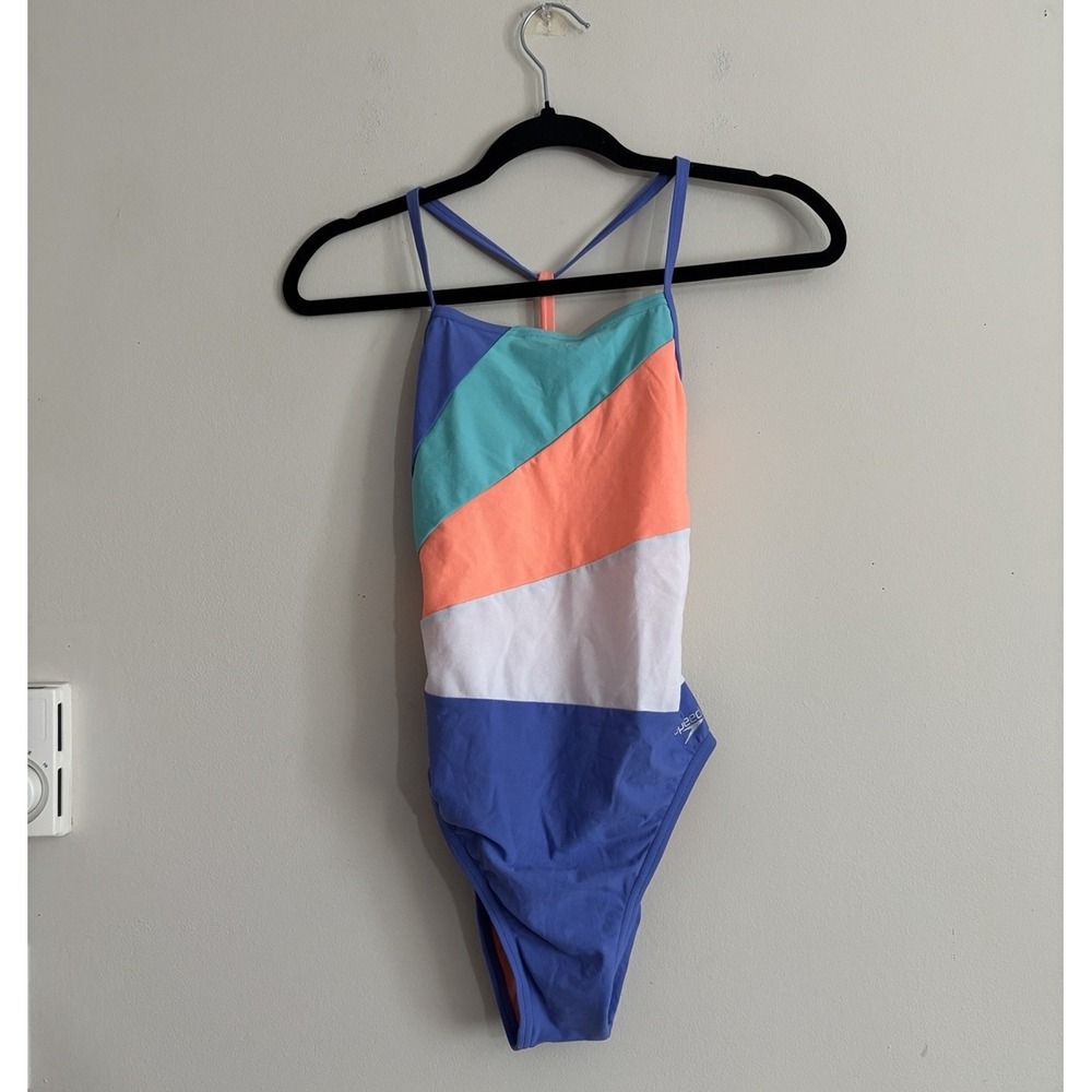 NWT Speedo One Piece Bathing Suit Womens 34 Medium Retro Vintage Vibe Beach